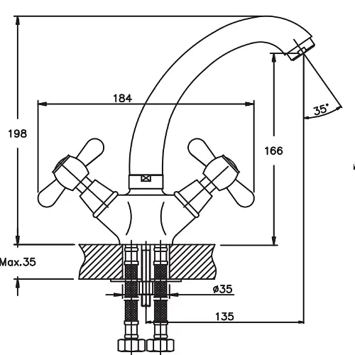 Змішувач для умивальника Haiba ZEON 272 HB0431 - фото 2