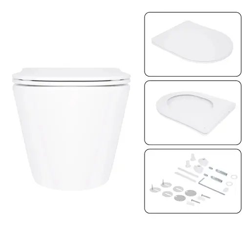 Набір Q-tap Nest 4 в 1 підвісний унітаз Swan Ultra Quiet 520x360x320 + комплект інсталяції QT16335180W48200 - фото 6