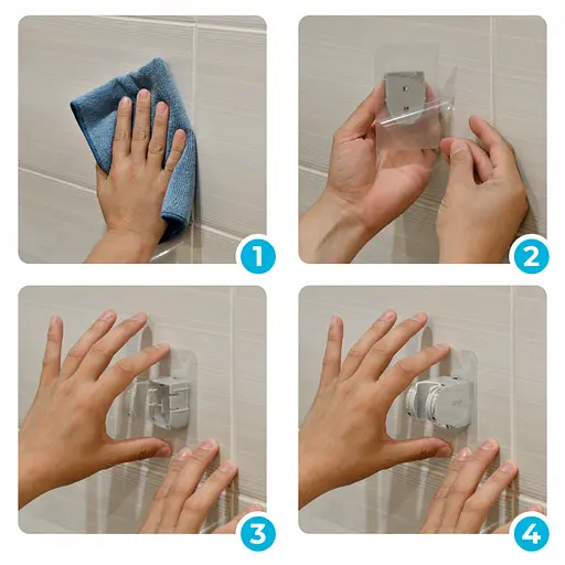 Держатель Drop для ручной душевой лейки клеящийся на 5 положений HL-5CH/ADH - фото 4