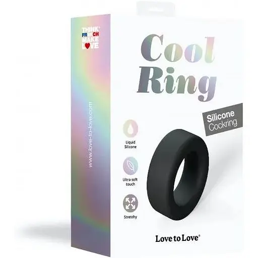 Эрекционное кольцо широкое Love To Love Cool Ring - Black Onyx - фото 6