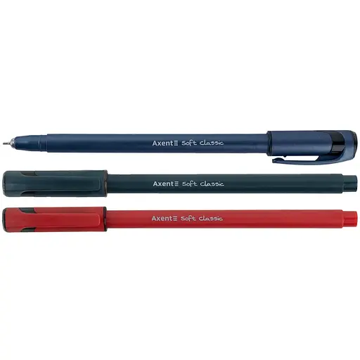 Набір масляних ручок Axent Soft Classic 12 шт. сині (AB1101-02-A) - фото 2