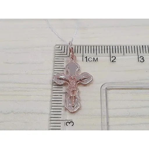 Золотой крестик Харьковская ювелирная фабрика. Распятие Христа. 118-А - фото 4