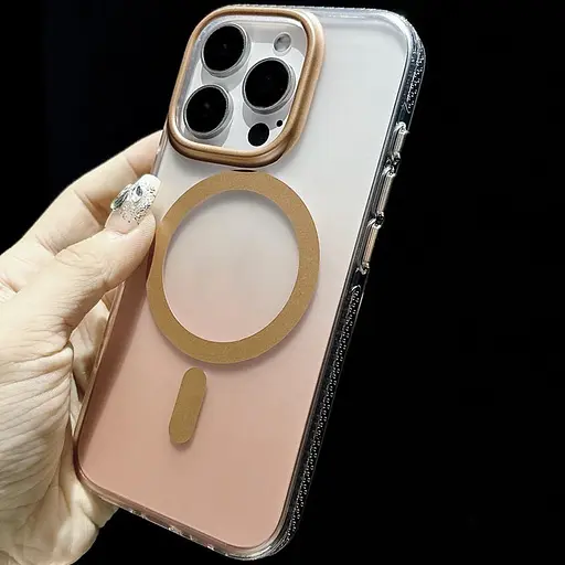Чохол Epik TPU+PC Shadow with MagSafe для Apple iPhone 15 Pro 6.1 Quicksand gold - фото 2