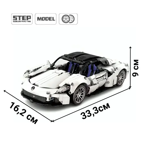 Конструктор машина MJI гоночна Maserati для дорослих та дітей 1269 деталей - фото 5