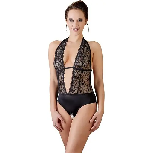 Боди Cottelli Collection Lingerie Crotchless S черный