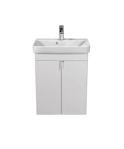 Тумба Мойдодир Simple White 55-U з умивальником River 55 Білий універсальна Білий - фото 5