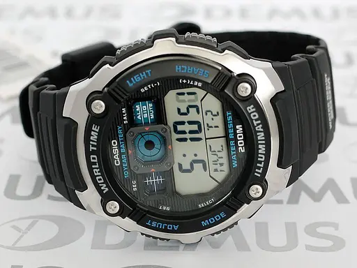 Мужские наручные часы электронные стильные Япония оригинал Casio Collection AE-2000W-1AVEF - фото 6