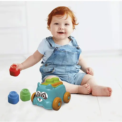 Машинка с конструктором Clementoni Sensory Raccoon серия Soft Clemmy (17904.20) - фото 2