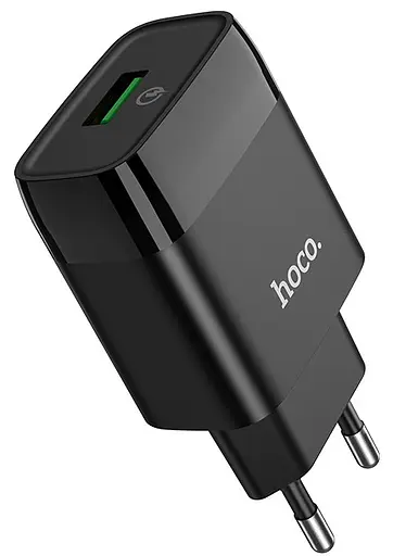 Адаптер сетевой HOCO Glorious C72Q 3 ампера блок быстрый черный - фото 1