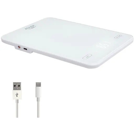 Ваги кухонні Adler AD 3177 white електронні/10кг/г; мл, унція/ USB type C/ автовимкнення/ скло - фото 3