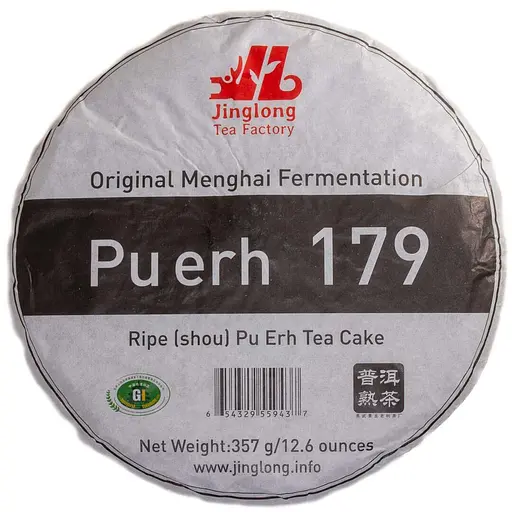 Чай Jinglong Tea Factory Шу Пуэр Цзин Лун 179 2021 г. - блин, 357 г