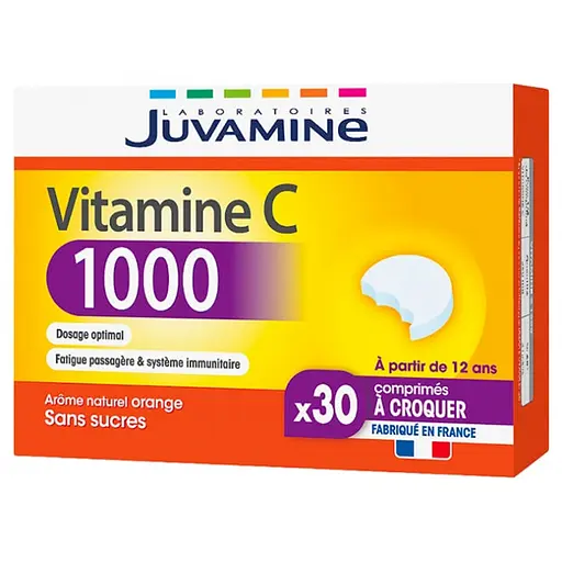 Вітамін С Juvamine 1000 мг 30 жувальних пігулок