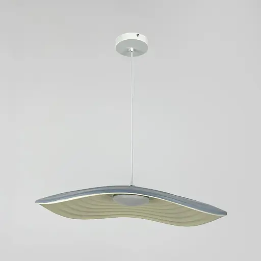 Подвесной светильник-цветок в серо-белом корпусе Ø 60х10 см | Line F | Ст. SGA31-680 Grey+White - фото 4