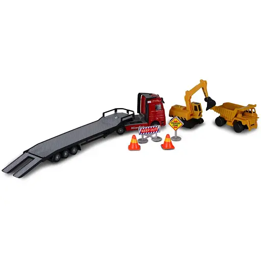 Ігровий набір TechnoDrive Автоперевізник: автоперевізник, самоскид, екскаватор, аксесуари (541757.270) - фото 4
