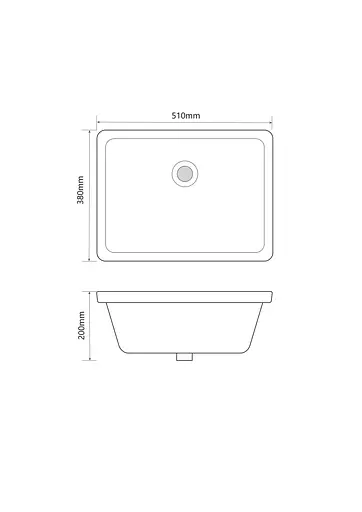 Умивальник врізний під стільницю Mixxus Premium Style-1701 510x380x200 мм з переливом MP6567, Білий - фото 3