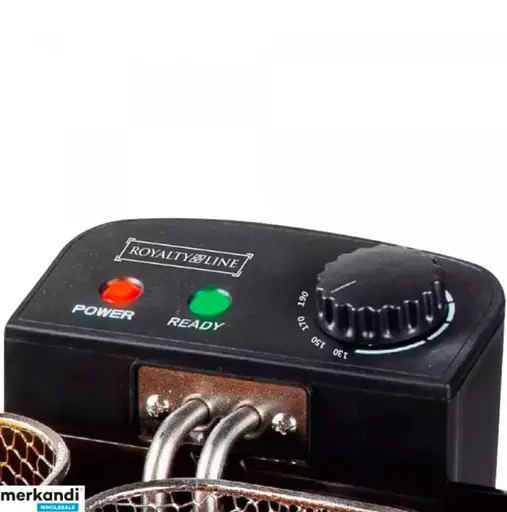 Фритюрница двойная 2000 Вт на 4.5 л Royalty Line DF4902 + 3 корзины в комплекте - фото 5