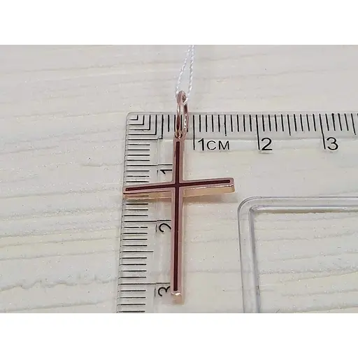 Золотий хрестик Харківська ювелірна фабрика з емаллю. 11589-ЕРУБ - фото 4