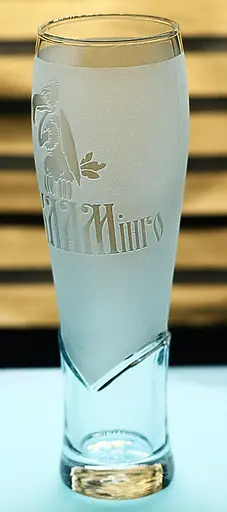 Скляний пивний келих 440мл з гравіюванням ВХЛАМІНГО кумедний кухоль подарунок для чоловіків друзів колег - фото 3