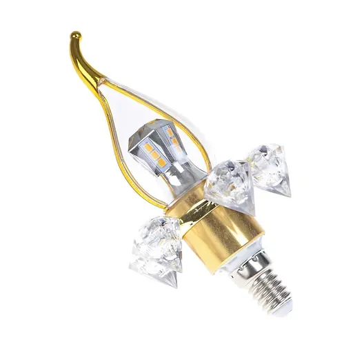 Лампа Brille світлодіодна LED E14, 5W 20 pcs WW CL37-A SMD2835 gold 220 В - фото 2