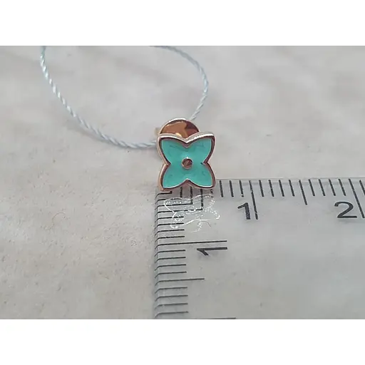 Золоті сережки-пусети Ювелірне виробництво А. Долина Конюшина з емаллю. 120932_Зел - фото 5