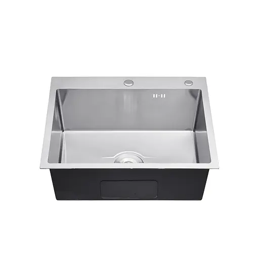 Кухонна мийка Kroner KRP Derby - 6050HM Brush (2,5/0,5 мм) CV027237, Нержавіюча сталь - фото 4