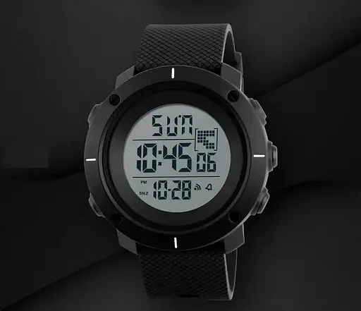 Мужские спортивные наручные часы Skmei 1212 (Черные) - фото 4