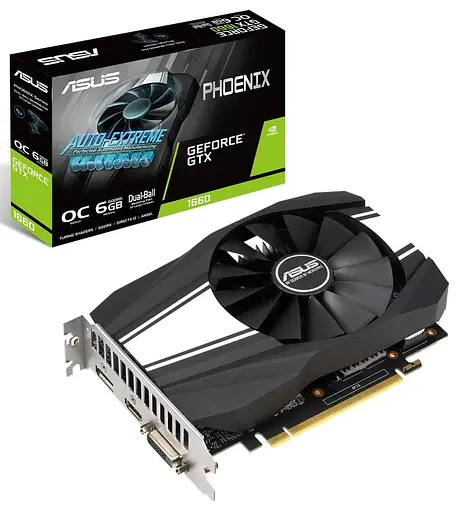 Видеокарта ASUS GTX 1660 6Gb Phoenix OC (PH-GTX1660-O6G) (GDDR5, 192 bit, PCI-E 3.0 x16) Б/у - фото 2