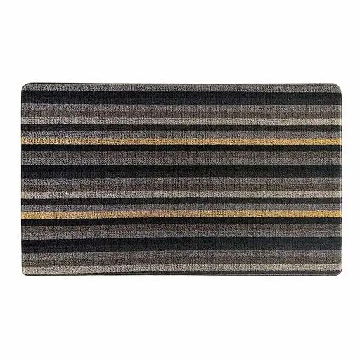 Дверний килимок Lovely Svi з петлевою щетиною 45 x 75 для внутрішнього зовнішнього входу -  Жовта полоска