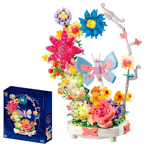 Детский конструктор "Butterfly garden" BB032 со светом, 914 деталей