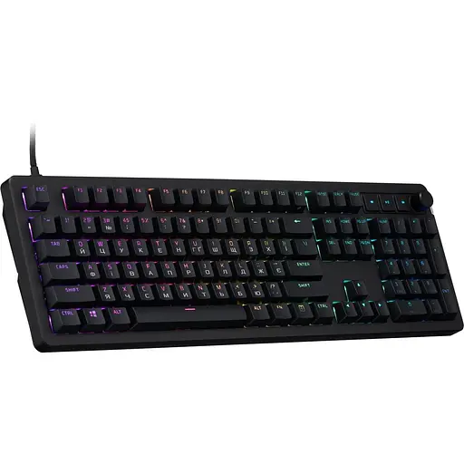Клавіатура HyperX Alloy Rise 106key, Red, USB-A, EN/UA, RGB, чорний (7G7A3AA) - фото 3