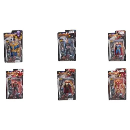 Фигурки Герои 6 видов, на планшете 28х16х5 см GR9913A