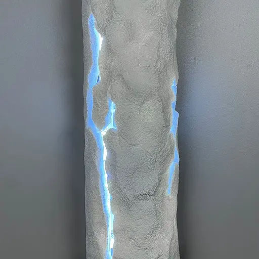 Настінний світильник Line F з імітацією текстури каменю 39х9 см білий Арт. 2087-90*385 LED 3000-6000K WHITE - фото 6