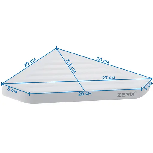 Полка угловая Zerix пластиковая A8021 ZX2815, Белый - фото 2