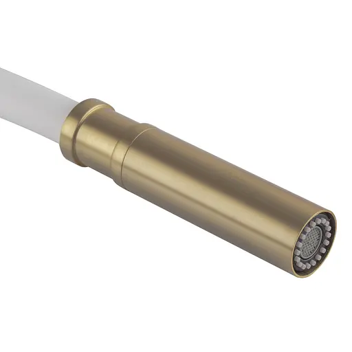 Смеситель для кухни Koer KI-70026-12 с белым силиконовым изливом KR5212 Золотой - фото 4