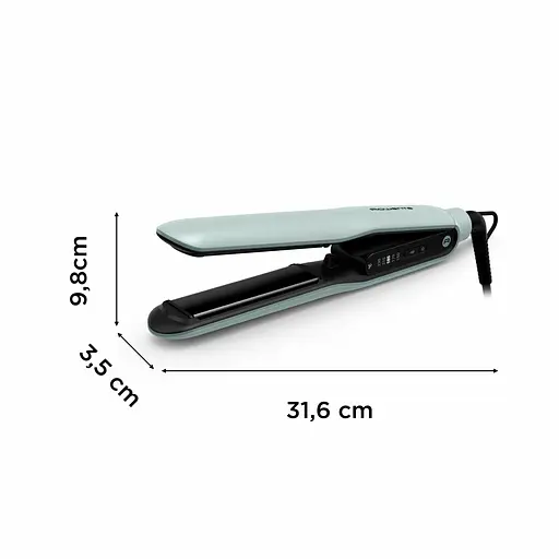 Выпрямитель Rowenta Thermoglide, температурных режимов 5, 150-230С, ионизация, титан, светло-зеленый - фото 3