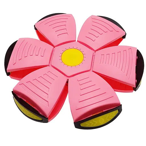 Летающий трансформерный мяч 1002-3(Pink) светящийся