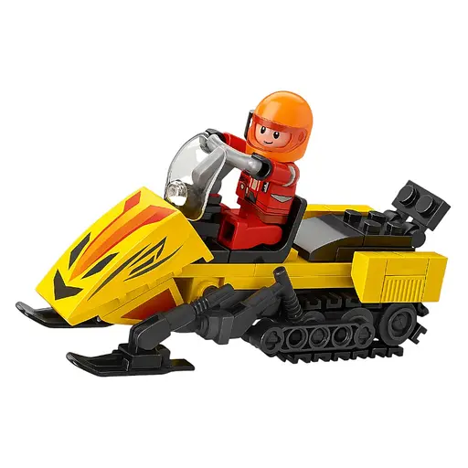 Детский конструктор SLUBAN M38-B0951 – Снежный транспорт с героем и снеговиком, 115 элементов