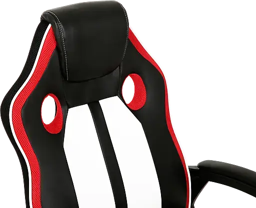 Геймерське крісло GT Racer чорне з білим та червоним (X-2301 Black/White/Red) - фото 5