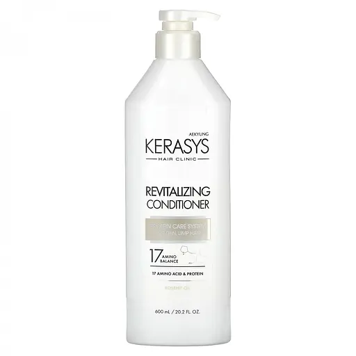 Набор: шампунь Kerasys Hair Clinic Revitalizing Shampoo оздоравливающий 600 мл + кондиционер Kerasys Revitalizing Conditioner Оздоравливающий 600 мл - фото 3
