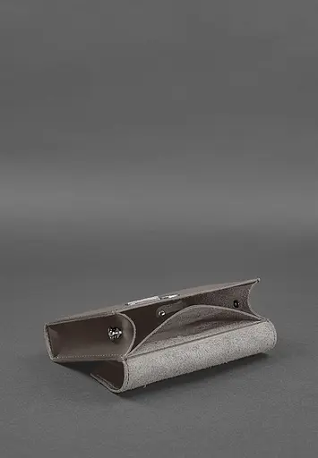 Набір жіночих шкіряних сумок Mini поясна / кроссбоді темно-бежевий - фото 6