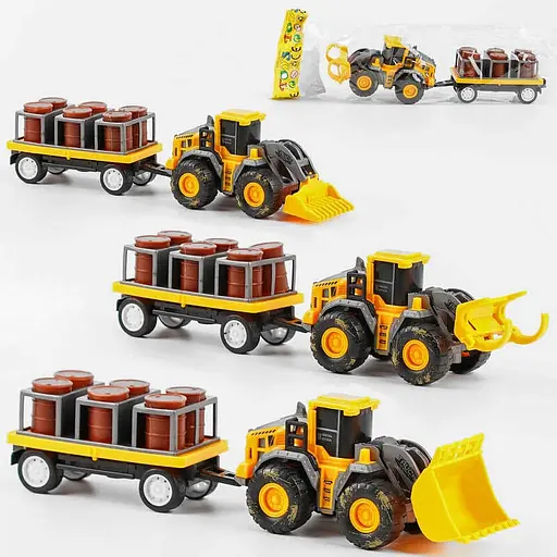 Спецтехника инерционная 268-6 с прицепом, в пакете (6969080110068) Микс - фото 1