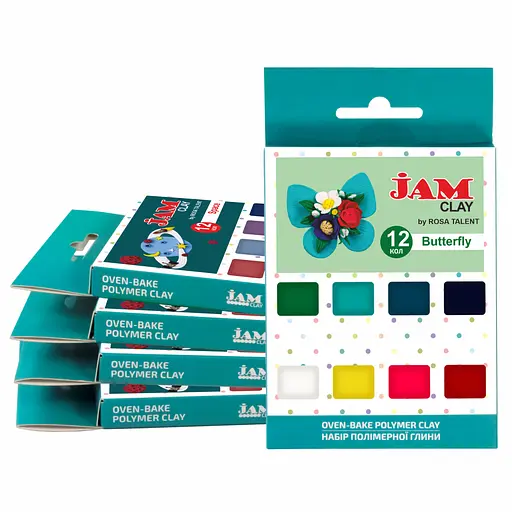 Набір пластики Butterfly 12×20г Jam Clay ROSA Talent [CD] - фото 2