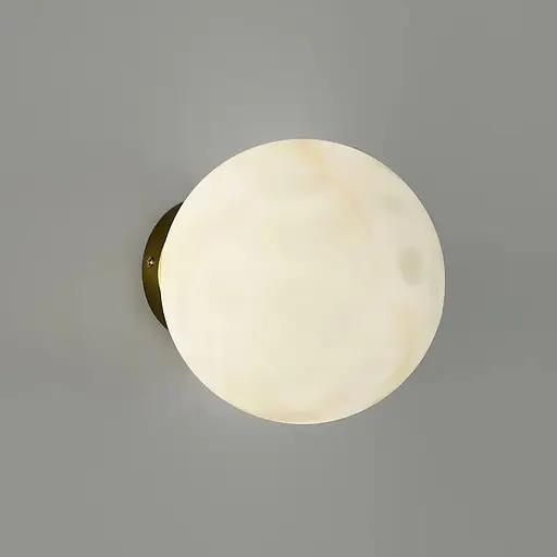 Бра-кулька Line F з імітацією мармуру з латунним корпусом Ø18 см Арт. WSG17-180 - фото 1