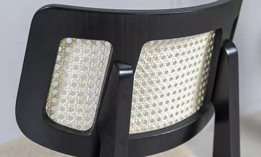 Стілець Пепе Cane з масиву дерева та ротангу чорний - фото 7