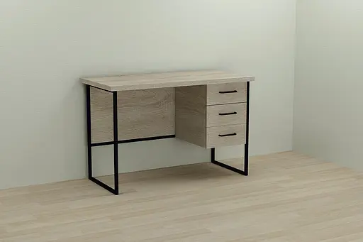 Комп'ютерний стіл Ferrum-decor Гаррі 75x120x60 чорний ДСП Дуб Сонома 32мм (FRD-103537)