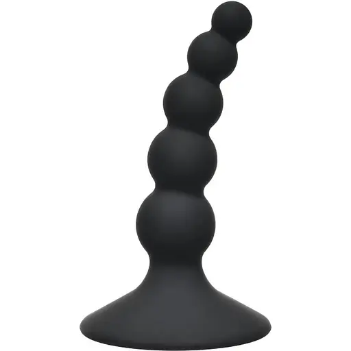 Анальна пробка Lola Games Ribbed Plug 10.5 см (чорний)