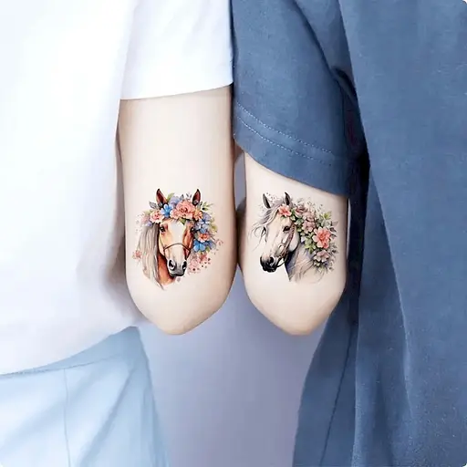 Набор временных татуировок "Лошади" Fresh Tattoo Horses-20-01 размер 6х6 см - фото 8