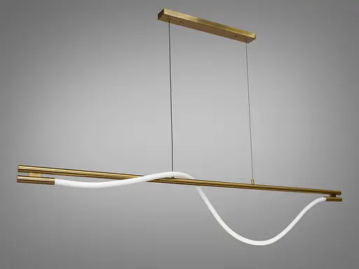 Декоративна світлодіодна люстра з серії "Роуплайт", 32W, кольору бронзи, . - фото 1