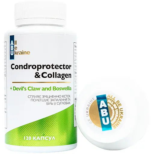 Комплекс All be Ukraine Condroprotector & Collagen для здоров'я суглобів 120 капсул (ABU-02024) - фото 4