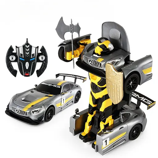 Машинка-трансформер на радіоуправлінні Mercedes-Benz GT3 1:14 сірий RASTAR + пульт